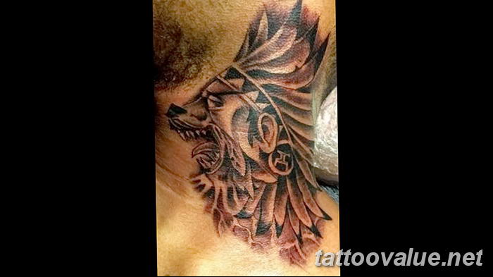 photo of wolf tattoo 27.11.2018 №012 - an example of a finished wolf tattoo - tattoovalue.net