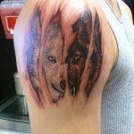 photo of wolf tattoo 27.11.2018 №019 - an example of a finished wolf tattoo - tattoovalue.net