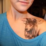 photo of wolf tattoo 27.11.2018 №023 - an example of a finished wolf tattoo - tattoovalue.net