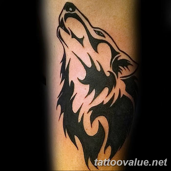 photo of wolf tattoo 27.11.2018 №027 - an example of a finished wolf tattoo - tattoovalue.net