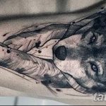 photo of wolf tattoo 27.11.2018 №028 - an example of a finished wolf tattoo - tattoovalue.net