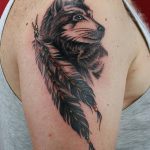 photo of wolf tattoo 27.11.2018 №035 - an example of a finished wolf tattoo - tattoovalue.net