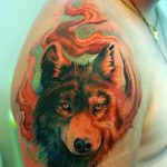 photo of wolf tattoo 27.11.2018 №039 - an example of a finished wolf tattoo - tattoovalue.net