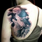 photo of wolf tattoo 27.11.2018 №040 - an example of a finished wolf tattoo - tattoovalue.net