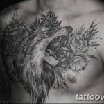 photo of wolf tattoo 27.11.2018 №041 - an example of a finished wolf tattoo - tattoovalue.net