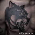 photo of wolf tattoo 27.11.2018 №056 - an example of a finished wolf tattoo - tattoovalue.net
