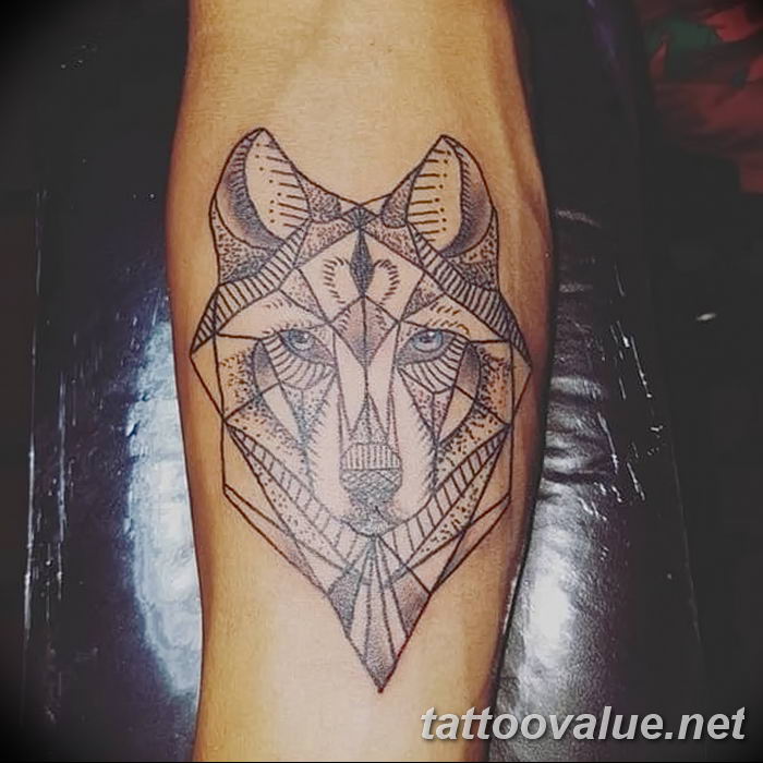 photo of wolf tattoo 27.11.2018 №062 - an example of a finished wolf tattoo - tattoovalue.net