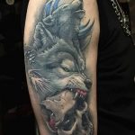photo of wolf tattoo 27.11.2018 №074 - an example of a finished wolf tattoo - tattoovalue.net