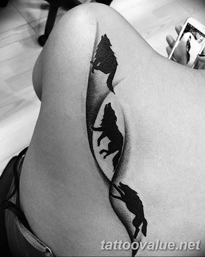 photo of wolf tattoo 27.11.2018 №080 - an example of a finished wolf tattoo - tattoovalue.net