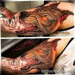 photo of wolf tattoo 27.11.2018 №083 - an example of a finished wolf tattoo - tattoovalue.net