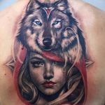 photo of wolf tattoo 27.11.2018 №089 - an example of a finished wolf tattoo - tattoovalue.net