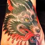 photo of wolf tattoo 27.11.2018 №092 - an example of a finished wolf tattoo - tattoovalue.net