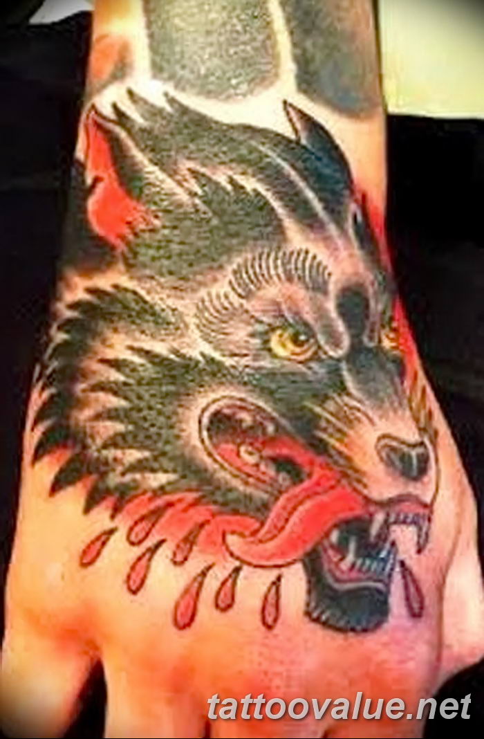 photo of wolf tattoo 27.11.2018 №092 - an example of a finished wolf tattoo - tattoovalue.net