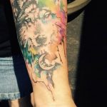 photo of wolf tattoo 27.11.2018 №094 - an example of a finished wolf tattoo - tattoovalue.net