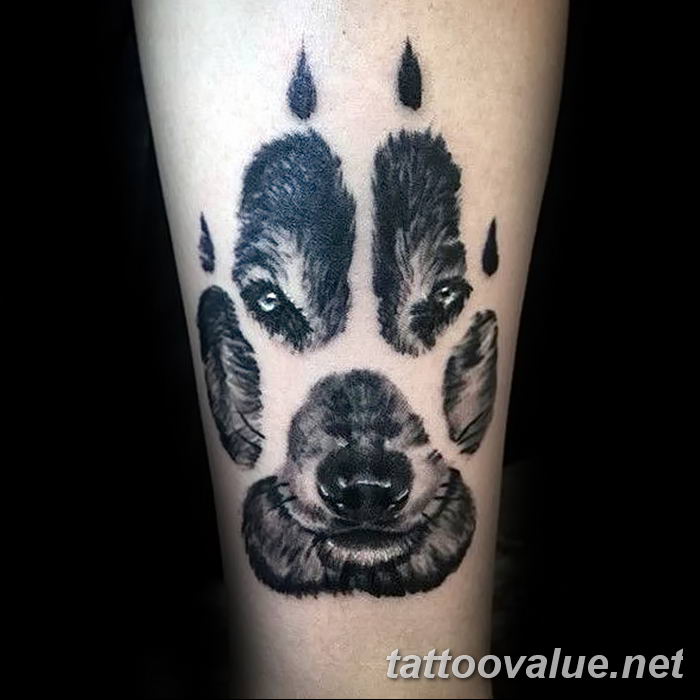 photo of wolf tattoo 27.11.2018 №095 - an example of a finished wolf tattoo - tattoovalue.net