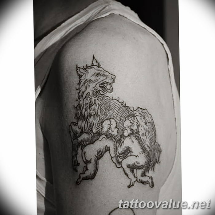 photo of wolf tattoo 27.11.2018 №101 - an example of a finished wolf tattoo - tattoovalue.net