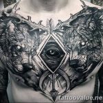 photo of wolf tattoo 27.11.2018 №103 - an example of a finished wolf tattoo - tattoovalue.net