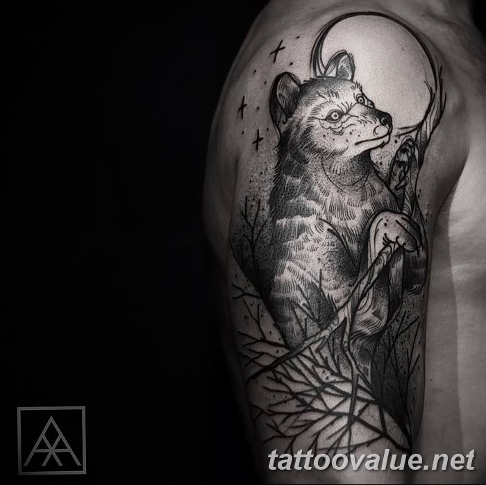 photo of wolf tattoo 27.11.2018 №105 - an example of a finished wolf tattoo - tattoovalue.net