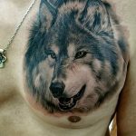 photo of wolf tattoo 27.11.2018 №116 - an example of a finished wolf tattoo - tattoovalue.net
