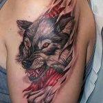 photo of wolf tattoo 27.11.2018 №129 - an example of a finished wolf tattoo - tattoovalue.net