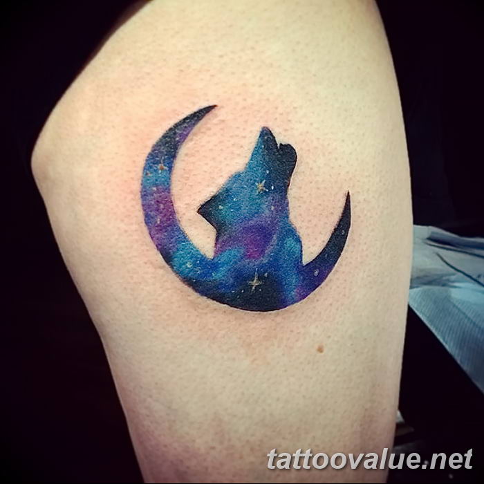photo of wolf tattoo 27.11.2018 №135 - an example of a finished wolf tattoo - tattoovalue.net