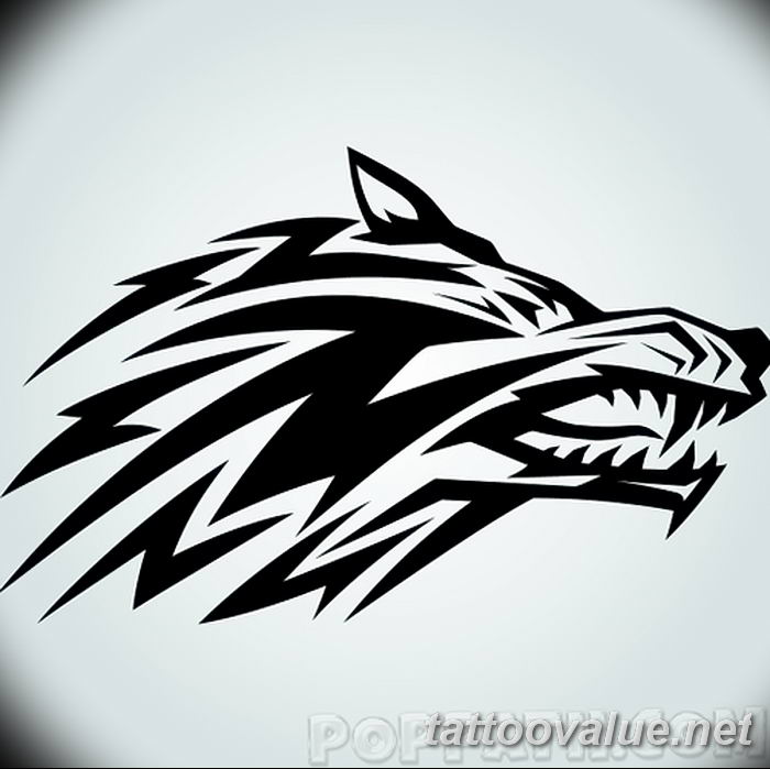 photo of wolf tattoo 27.11.2018 №140 - an example of a finished wolf tattoo - tattoovalue.net