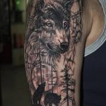 photo of wolf tattoo 27.11.2018 №141 - an example of a finished wolf tattoo - tattoovalue.net