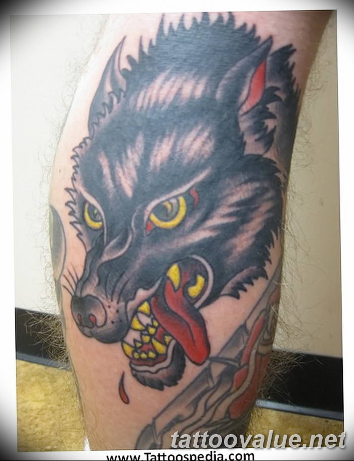 photo of wolf tattoo 27.11.2018 №162 - an example of a finished wolf tattoo - tattoovalue.net