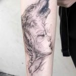 photo of wolf tattoo 27.11.2018 №165 - an example of a finished wolf tattoo - tattoovalue.net