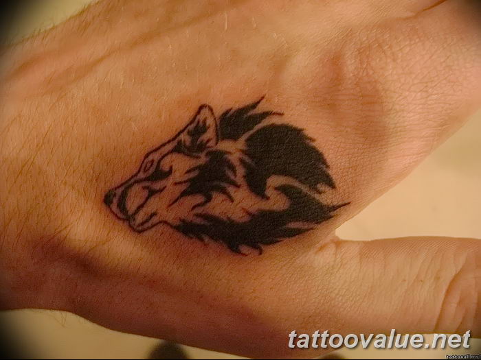 photo of wolf tattoo 27.11.2018 №166 - an example of a finished wolf tattoo - tattoovalue.net