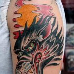 photo of wolf tattoo 27.11.2018 №177 - an example of a finished wolf tattoo - tattoovalue.net