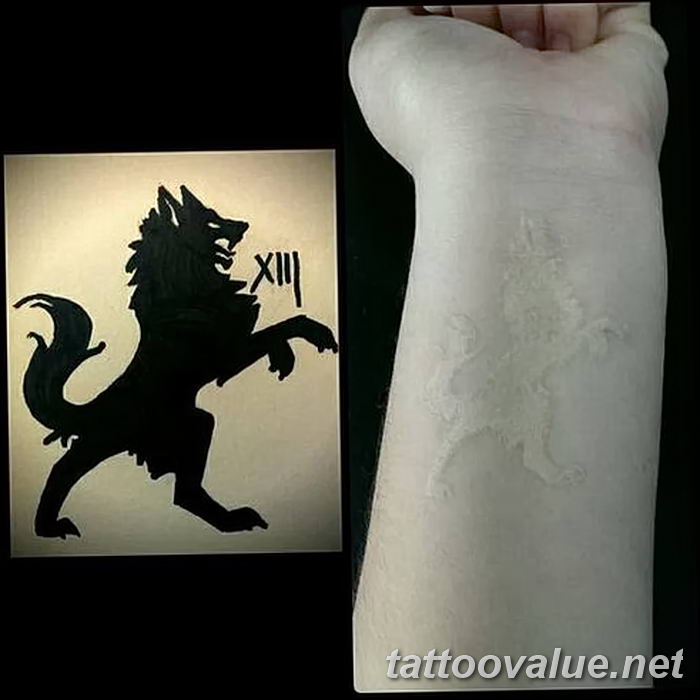 photo of wolf tattoo 27.11.2018 №191 - an example of a finished wolf tattoo - tattoovalue.net