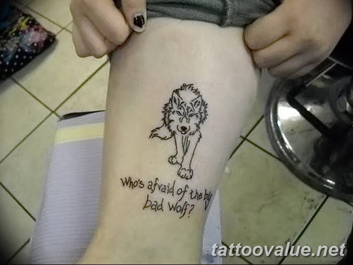 photo of wolf tattoo 27.11.2018 №199 - an example of a finished wolf tattoo - tattoovalue.net