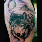photo of wolf tattoo 27.11.2018 №209 - an example of a finished wolf tattoo - tattoovalue.net