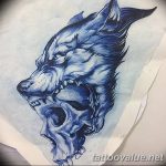 photo of wolf tattoo 27.11.2018 №211 - an example of a finished wolf tattoo - tattoovalue.net