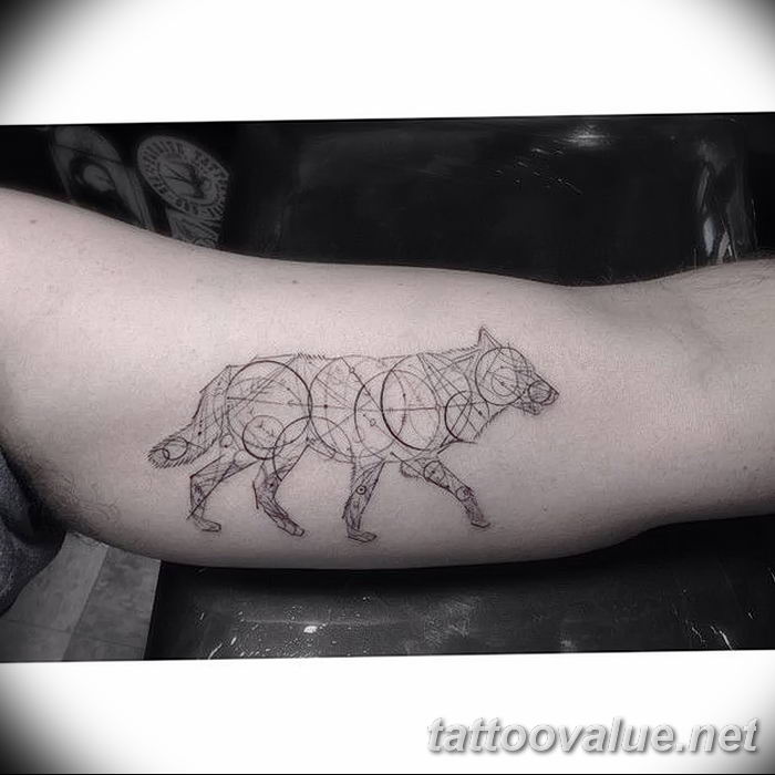 photo of wolf tattoo 27.11.2018 №215 - an example of a finished wolf tattoo - tattoovalue.net