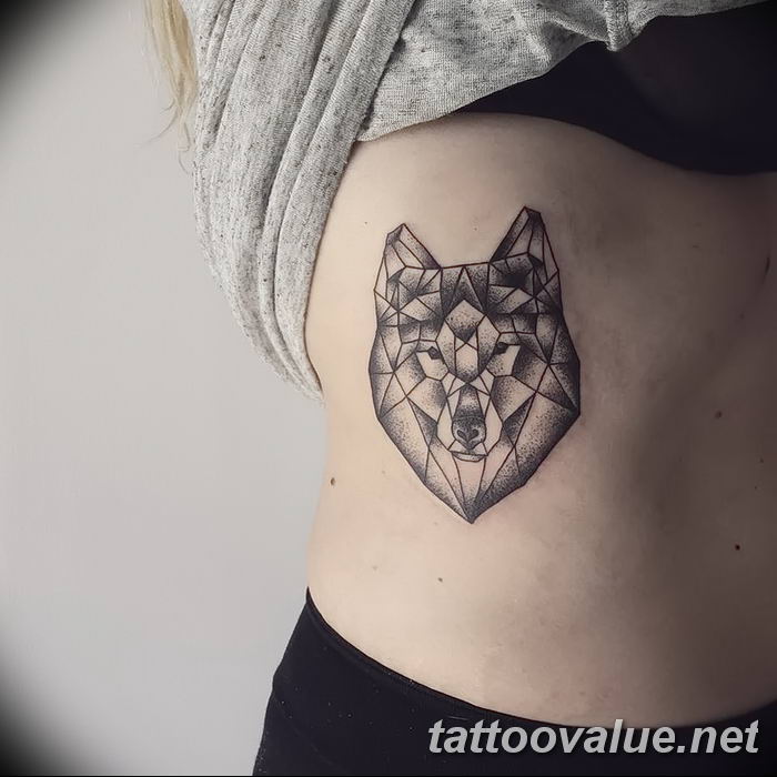 photo of wolf tattoo 27.11.2018 №216 - an example of a finished wolf tattoo - tattoovalue.net