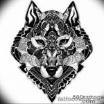 photo of wolf tattoo 27.11.2018 №218 - an example of a finished wolf tattoo - tattoovalue.net