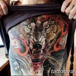 photo of wolf tattoo 27.11.2018 №219 - an example of a finished wolf tattoo - tattoovalue.net