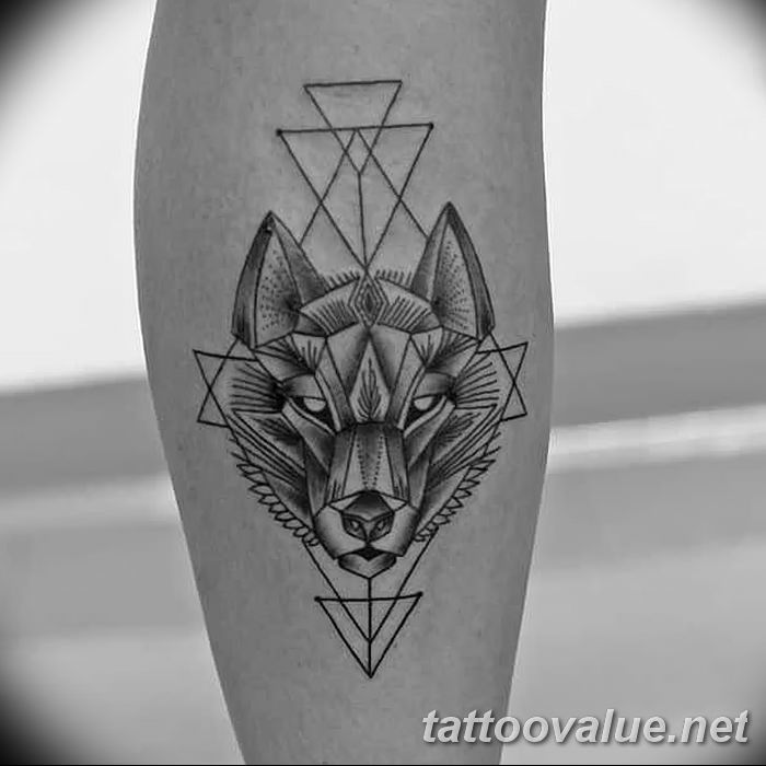 photo of wolf tattoo 27.11.2018 №235 - an example of a finished wolf tattoo - tattoovalue.net