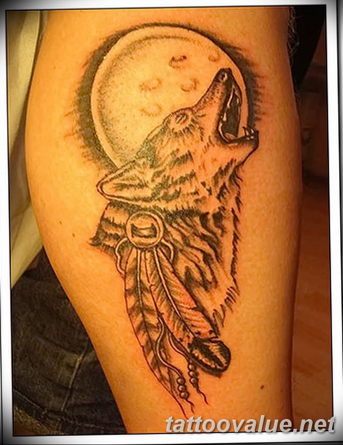 photo of wolf tattoo 27.11.2018 №242 - an example of a finished wolf tattoo - tattoovalue.net