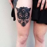photo of wolf tattoo 27.11.2018 №247 - an example of a finished wolf tattoo - tattoovalue.net