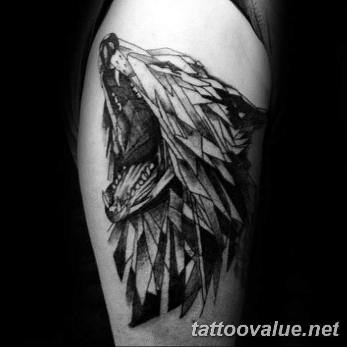 photo of wolf tattoo 27.11.2018 №249 - an example of a finished wolf tattoo - tattoovalue.net