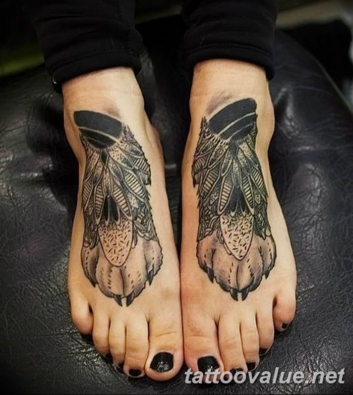 photo of wolf tattoo 27.11.2018 №255 - an example of a finished wolf tattoo - tattoovalue.net