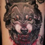 photo of wolf tattoo 27.11.2018 №259 - an example of a finished wolf tattoo - tattoovalue.net