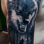 photo of wolf tattoo 27.11.2018 №264 - an example of a finished wolf tattoo - tattoovalue.net