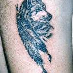 photo of wolf tattoo 27.11.2018 №270 - an example of a finished wolf tattoo - tattoovalue.net