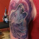 photo of wolf tattoo 27.11.2018 №271 - an example of a finished wolf tattoo - tattoovalue.net