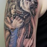 photo of wolf tattoo 27.11.2018 №275 - an example of a finished wolf tattoo - tattoovalue.net