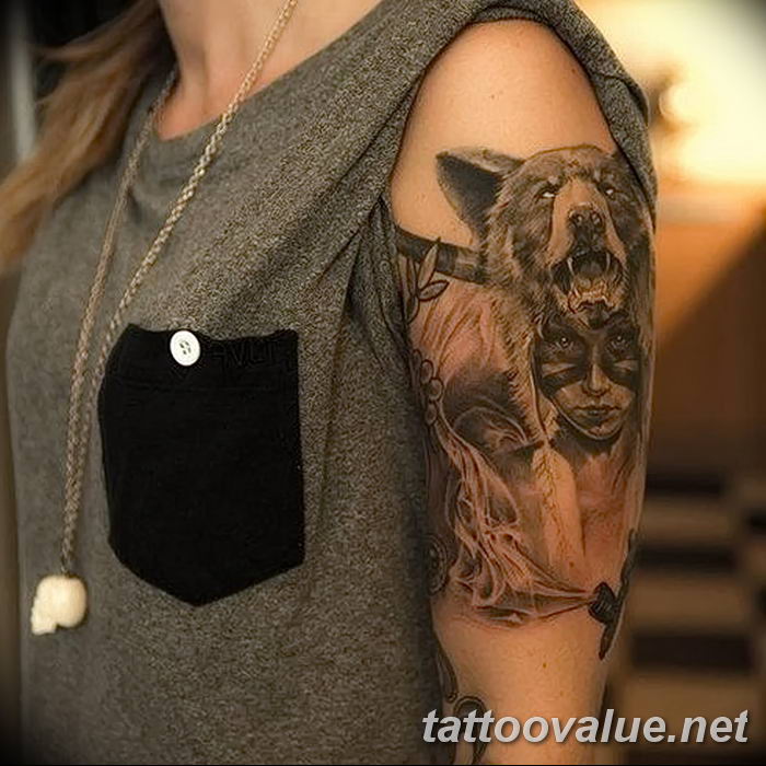 photo of wolf tattoo 27.11.2018 №305 - an example of a finished wolf tattoo - tattoovalue.net